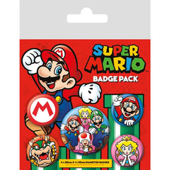 Super Mario 5pc Button Set-1
