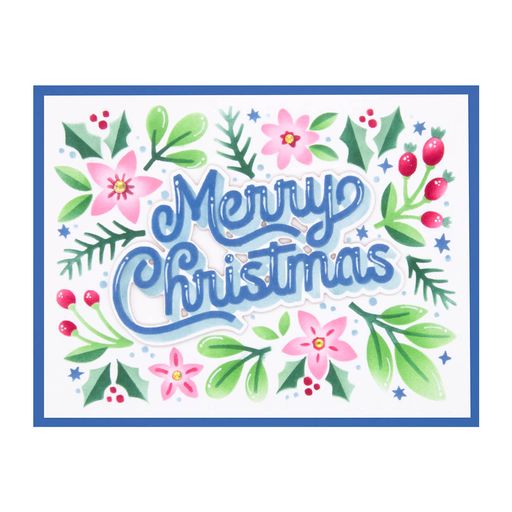 Plantillas de follaje para Feliz Navidad en capas de la Colección de plantillas navideñas en capas-4