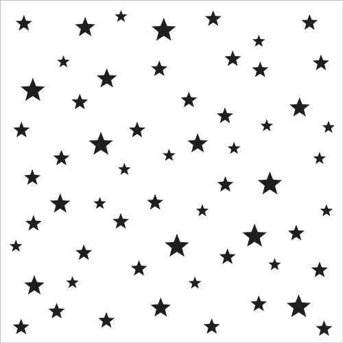 The Crafters Workshop Pochoir 15x15 cm Étoiles scintillantes-1
