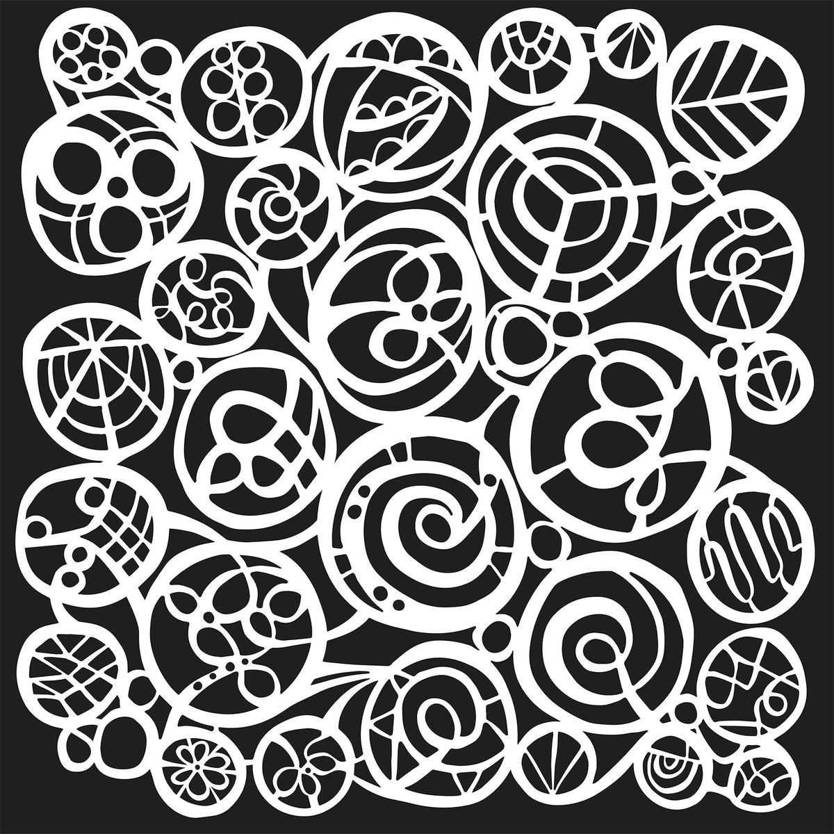 The Crafters Workshop Pochoir 6x6 Cercle Fest-1