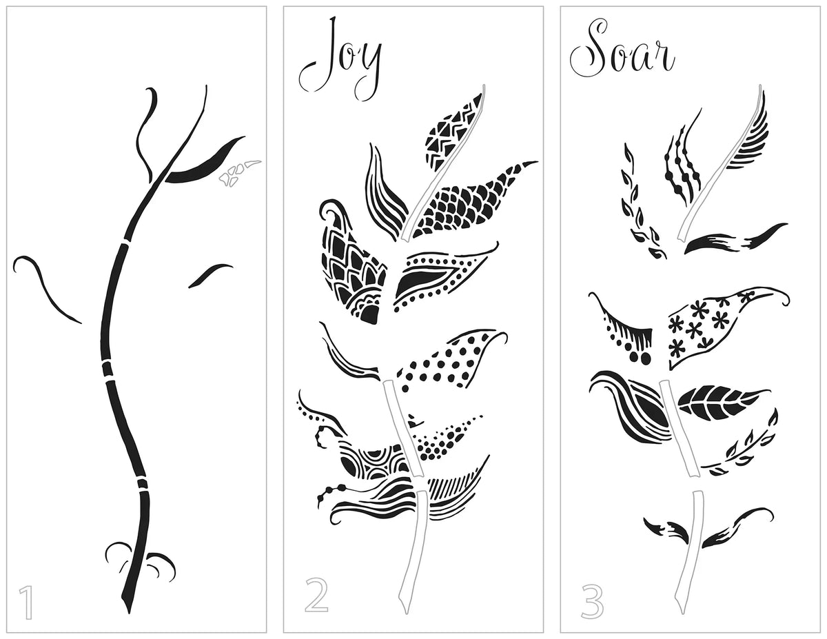 The Crafters Workshop Slimline Layered Joy Feather-1