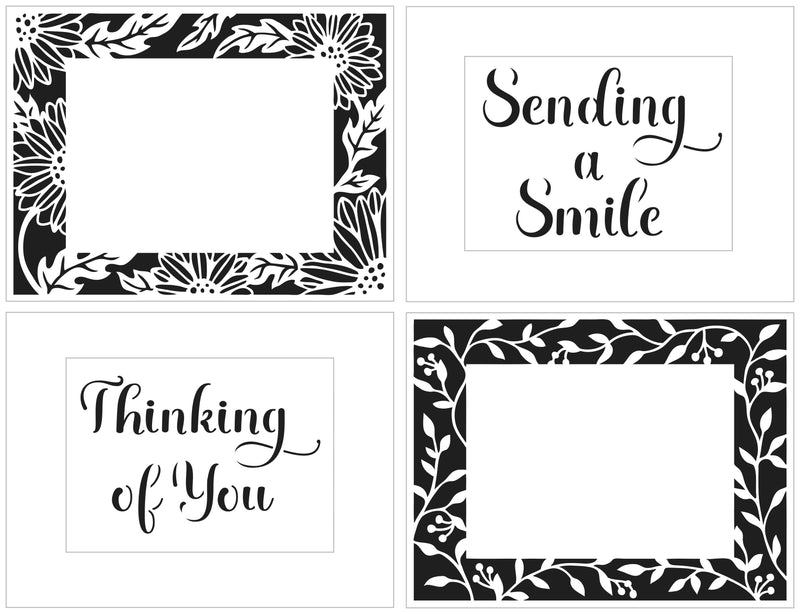 The Crafters Workshop A2 Sunflowers Vines Frames-1