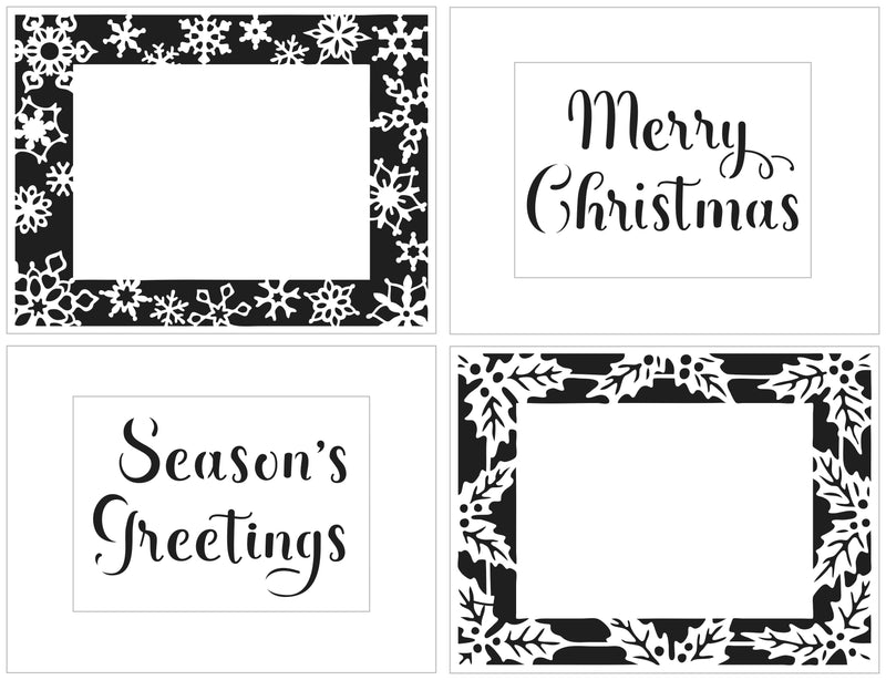 The Crafters Workshop A2 Holly Snowflake Frames-1