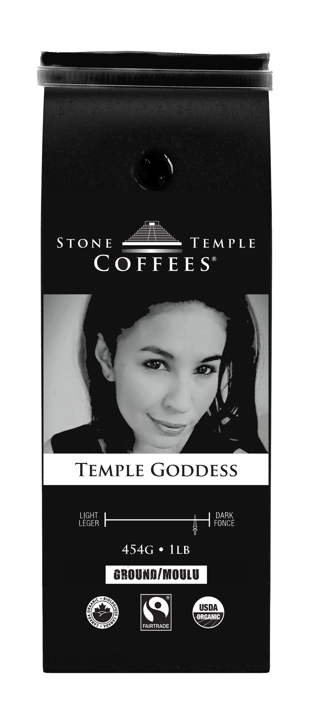 Temple Goddess - Ground, Dark Espresso, Certified Organic OCIA/ Fairtrade Coffee 1lb/ 454g-2