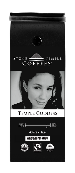 Temple Goddess - Ground, Dark Espresso, Certified Organic OCIA/ Fairtrade Coffee 1lb/ 454g-2