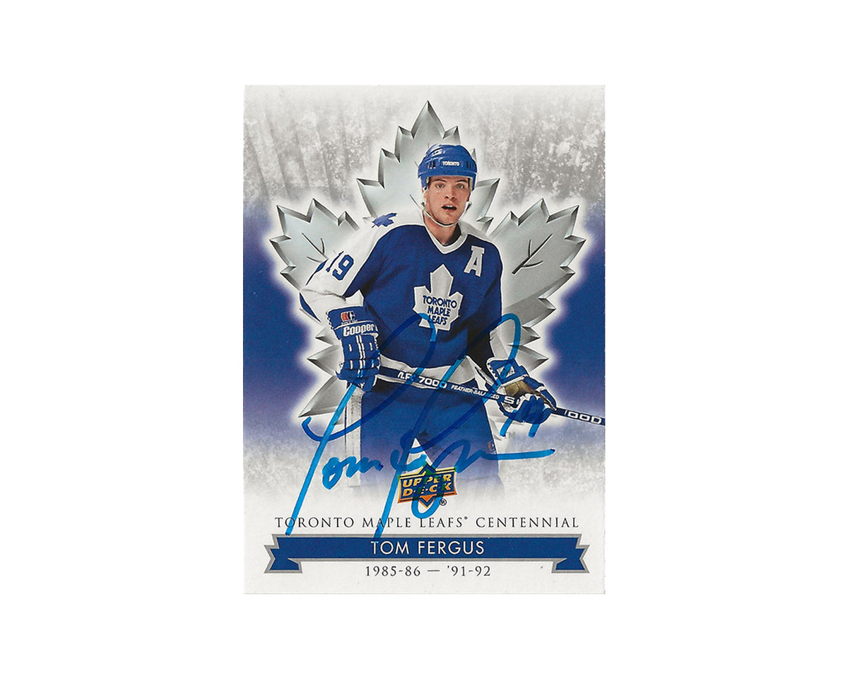 Tom Fergus Autographed 2017 Upper Deck Toronto Maple Leafs Centennial #75 Hockey Card
