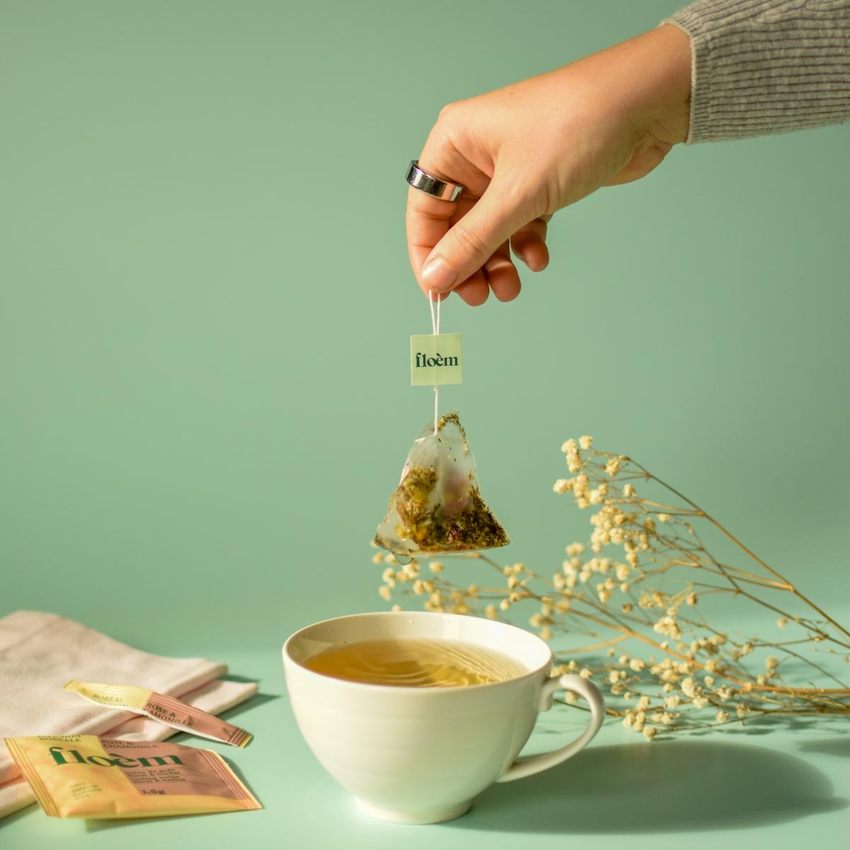 Single Herbal Tea Bag - Rose & Chamomile-2