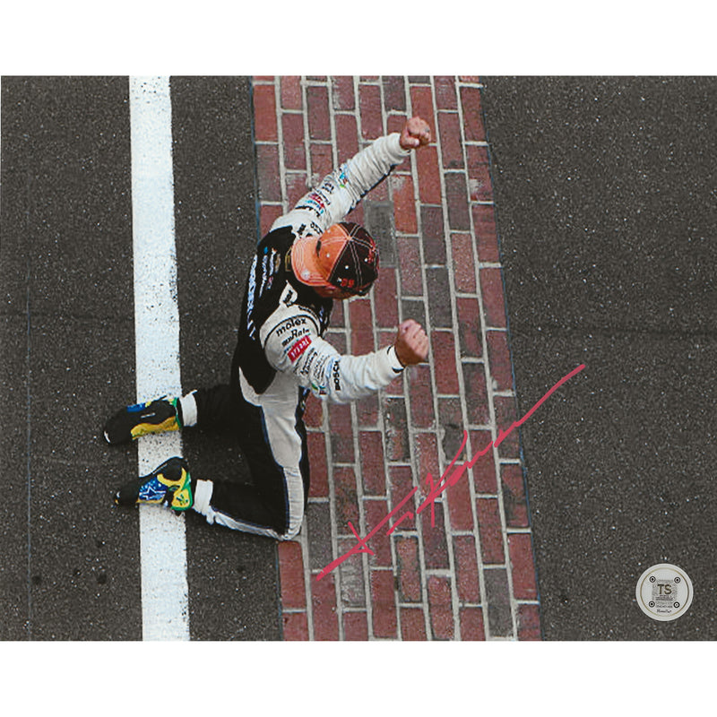 Tony Kanaan Autographed Indianapolis 500 Finish Line Celebration 8x10 Photo-1