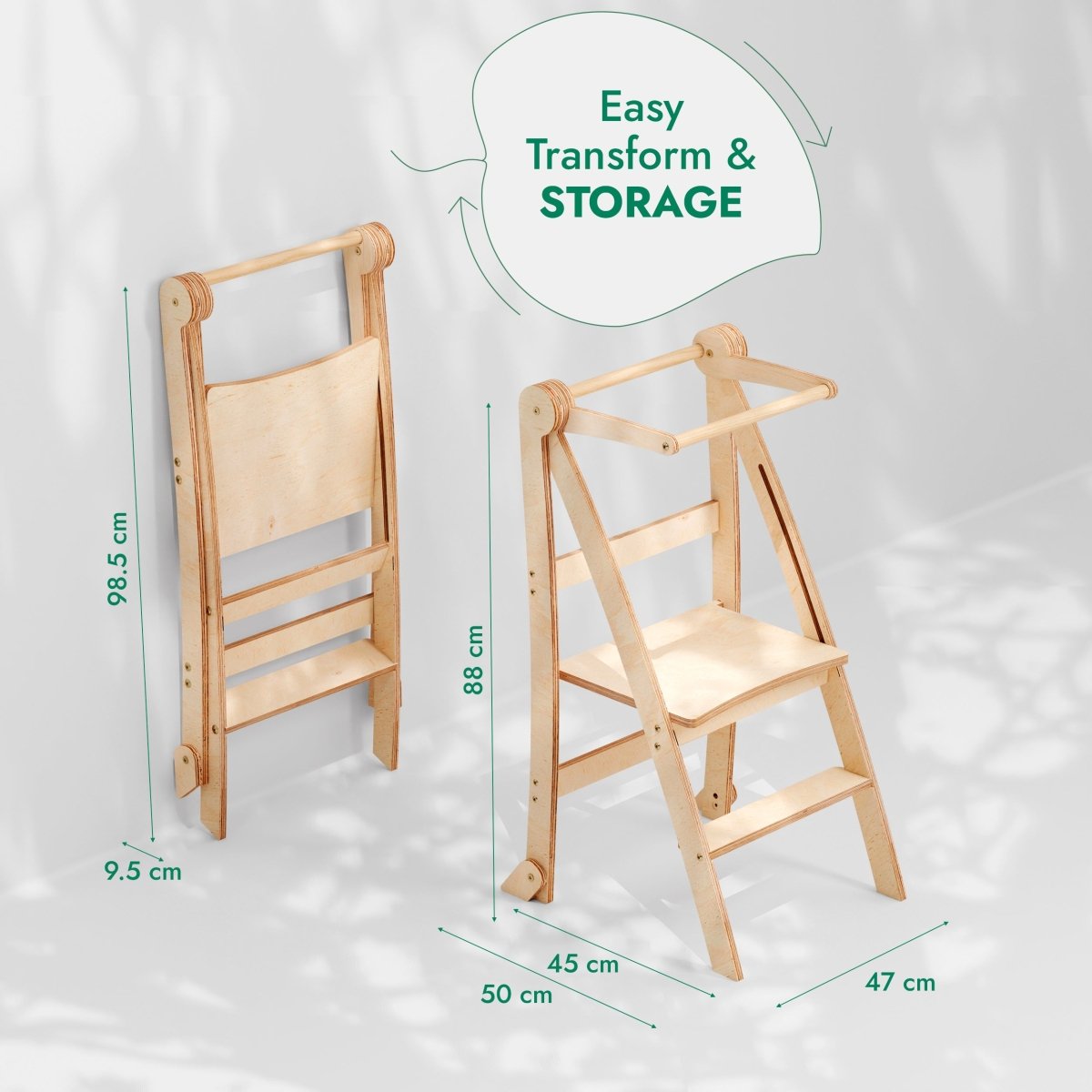 Helper Tower: A Multi-functional Foldable Step Stool for Kids-2