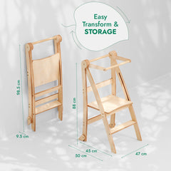 Helper Tower: A Multi-functional Foldable Step Stool for Kids-2