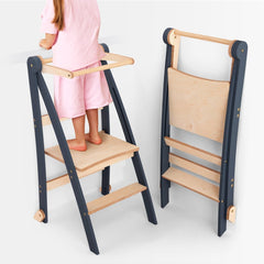 Toddler Tower: Step stool for Kids - Graphite-1