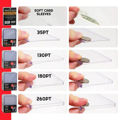 25 EVORETRO Toploader 35pt/55pt/75pt/100pt/180pt – Pack of 25 for Trading Cards-3