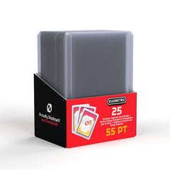 25 EVORETRO Toploader 35pt/55pt/75pt/100pt/180pt – Pack of 25 for Trading Cards-6