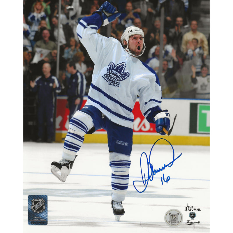 Darcy Tucker Autographed Toronto Maple Leafs Goal Celebration 8x10 Photo-1