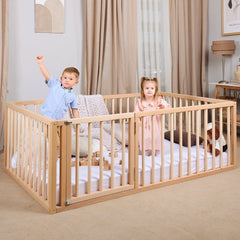 Twin Size Bed Frame for Toddlers with Fence-12