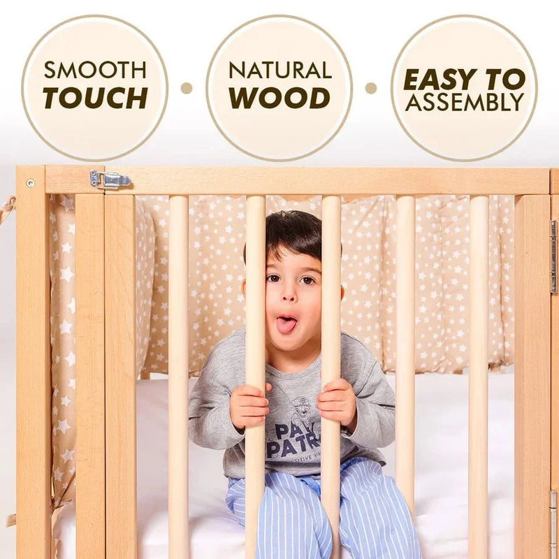 Twin Size Bed Frame for Toddlers with Fence-6