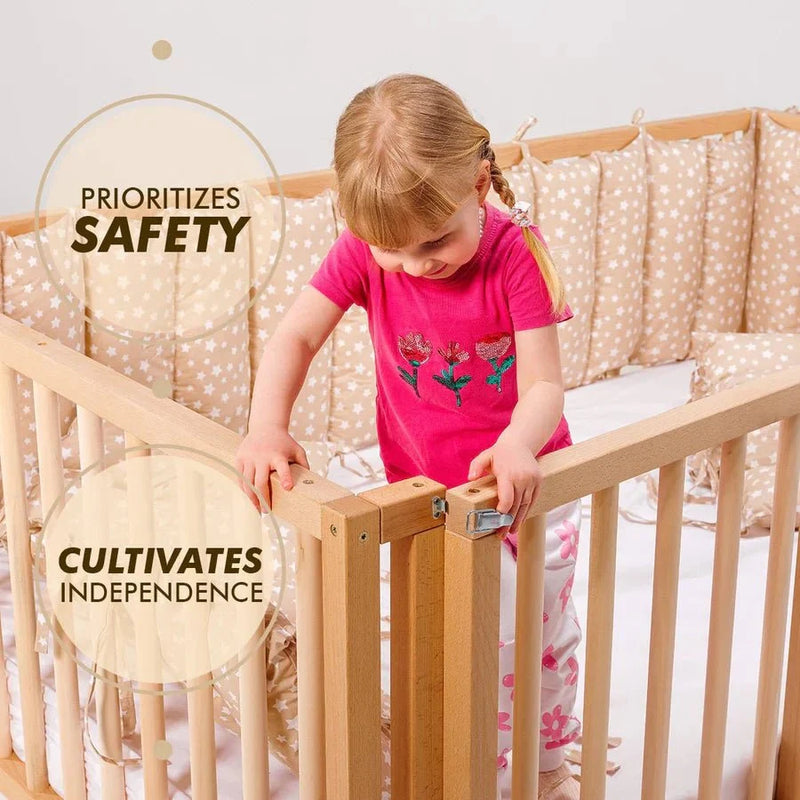 Twin Size Bed Frame for Toddlers with Fence-11