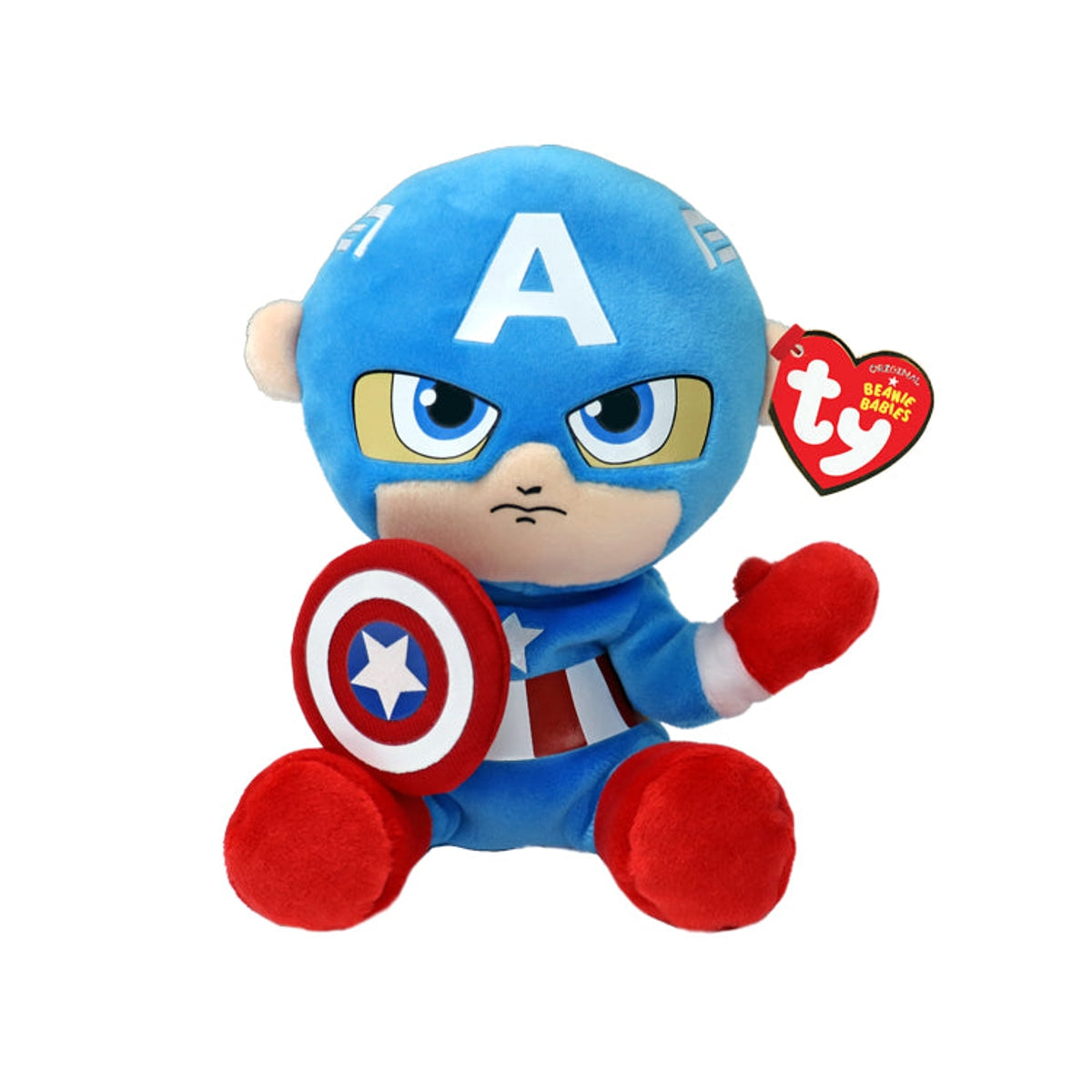 Ty Marvel Captain America Beanie Babies Plush 8"-1
