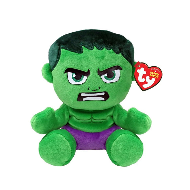 Ty Marvel Hulk Beanie Babies Plush 8"-1