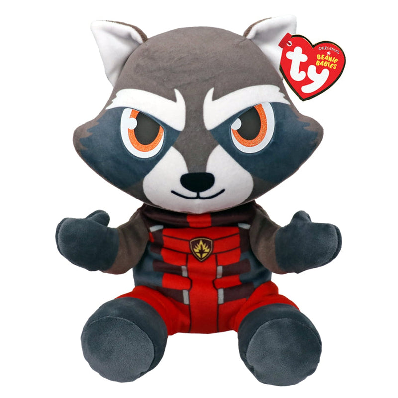 Ty Marvel Rocket Raccoon Floppy Plush 8"-1