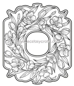 Sue Wilson - Wild Tulips Pre Cut Rubber Stamp-1