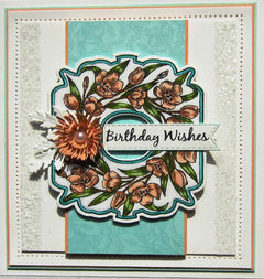 Sue Wilson - Wild Tulips Pre Cut Rubber Stamp-2