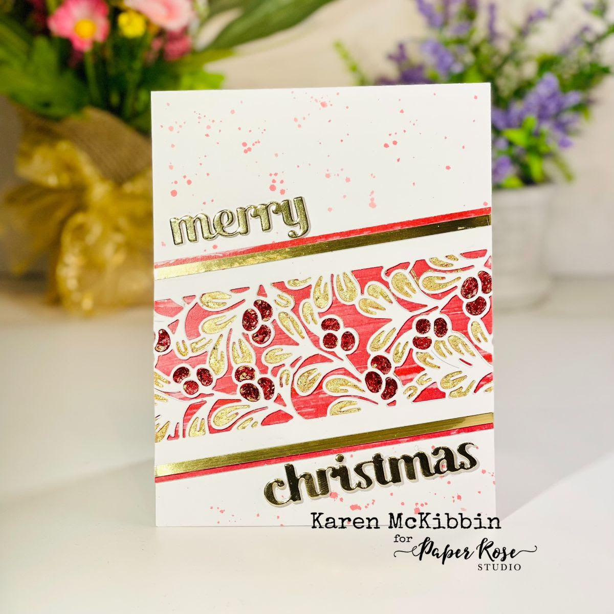 Matrice de découpe métal Bords Poinsettia Noël 30159-6