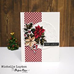 Collection de papiers "Bases de houx de Noël" 6x6 35139-8