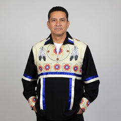 Ribbon Shirt with feathers-1