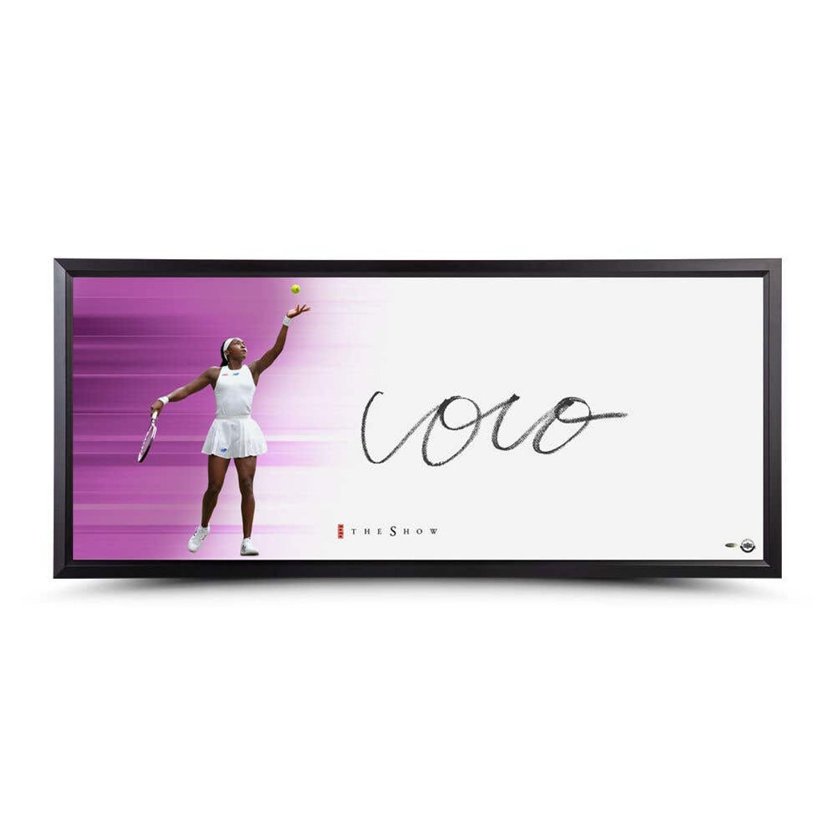 Upper Deck Coco Gauff The Show "First Serve" Framed Autographed Print-1