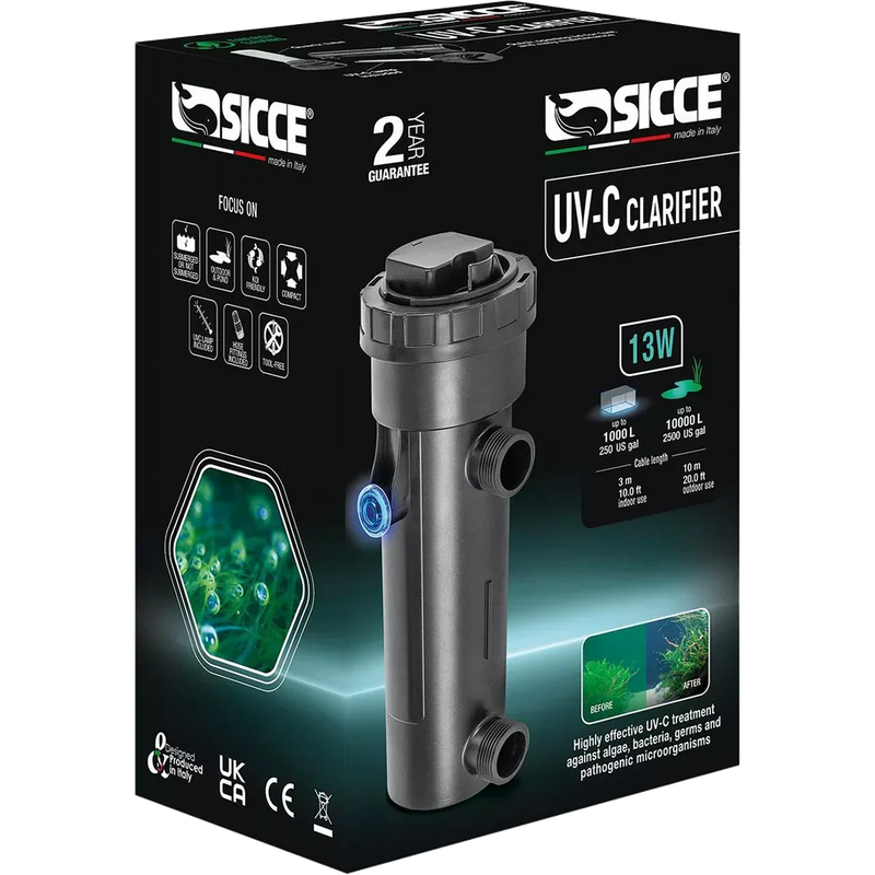 Sicce UV-C Clarifier UV Sterilizer - 13w-1