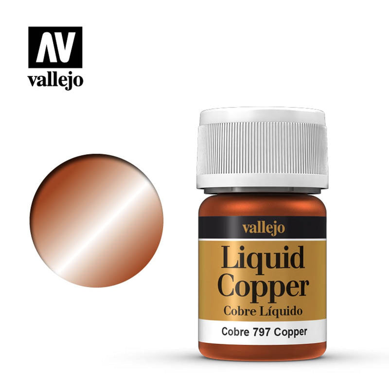 Vallejo 70797 Liquid Copper (Alcohol Based) Copper 35ml NIB-1