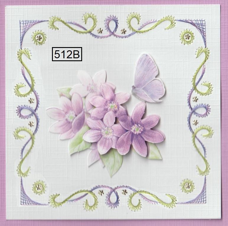 Laura's Design Digital Embroidery Pattern - Four Flourish Edges-2