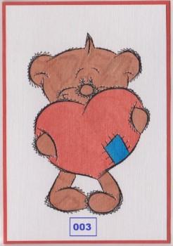 Laura's Design Digital Embroidery Pattern - Bear with Heart-1