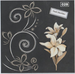 Laura's Design Digital Embroidery Pattern - Butterfly Flower Swirl-1