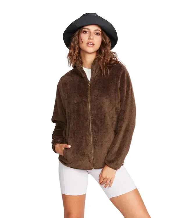 Volcom 'Pheelin Phuzzy' Jacket - Espresso (Women's)-1