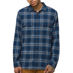 Vans 'Straight Hem' L/S Shirt - Plaid Blue-1