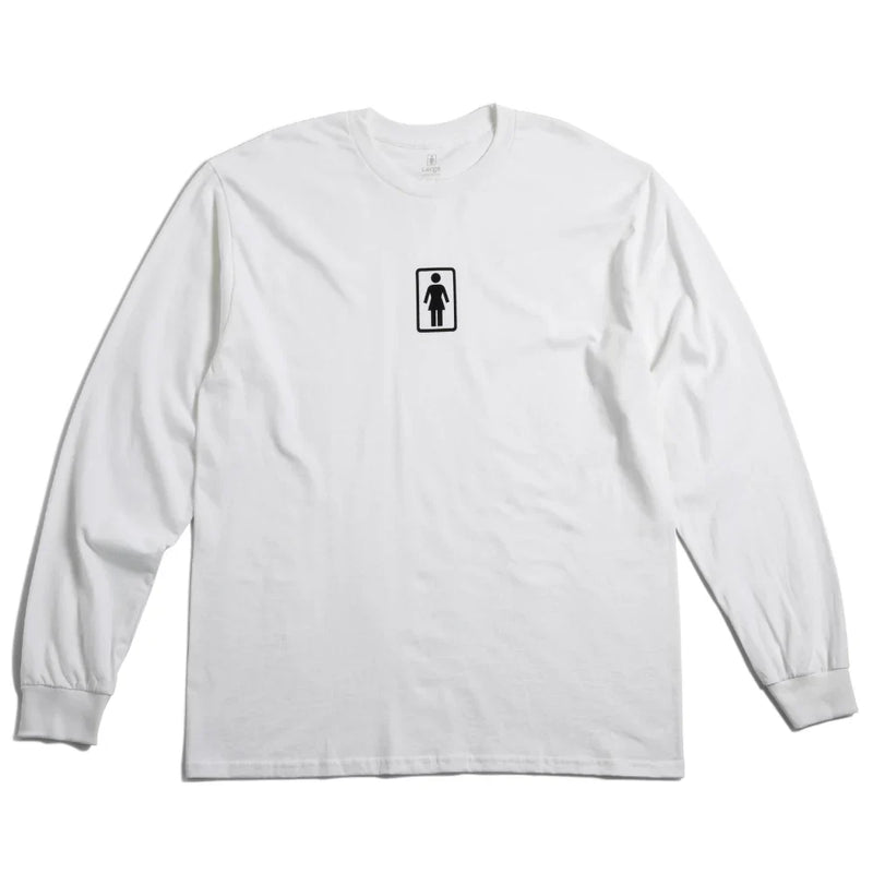 Girl Skateboards 'Classic' L/S - White-1