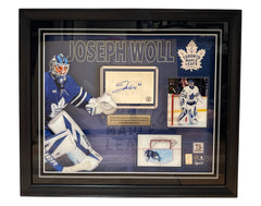 Joseph Woll Autographed Toronto Maple Leafs Framed Game-Used Board Piece-1