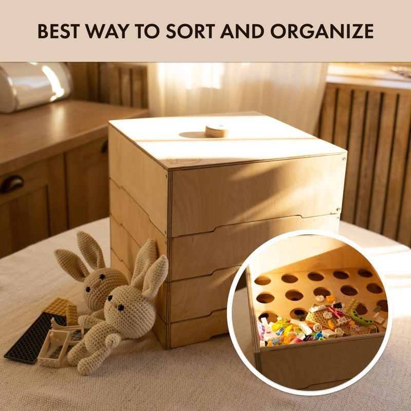 Wooden storage/sorter for constructor-7