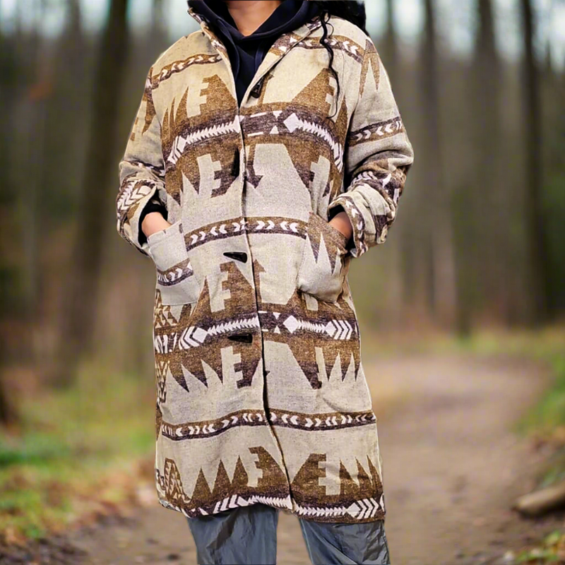 Long Coat (wool) No Hood (Beige)-1
