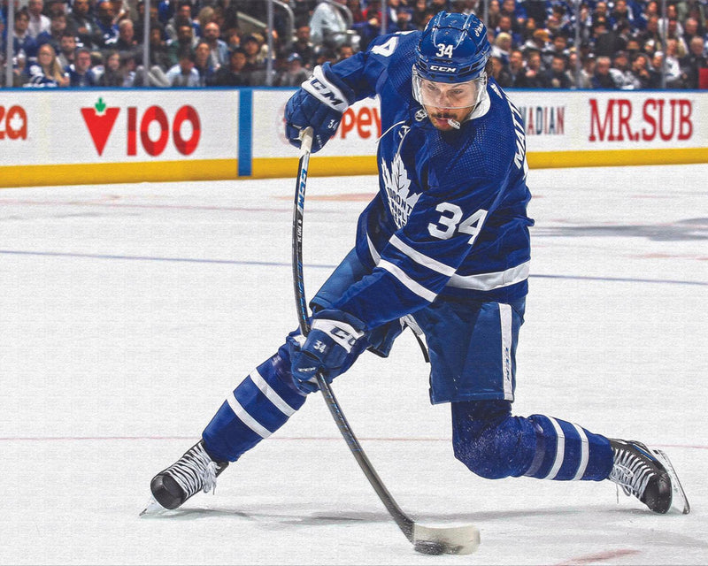 Auston Matthews Slapshot Toronto Hockey NHL Licensed Canvas-1