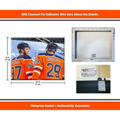 Connor McDavid and Leon Draisaitl Edmonton NHL Display (16x20)-5
