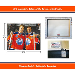 Wayne Gretzky and Connor McDavid Edmonton NHL Canvas (16x20)-5