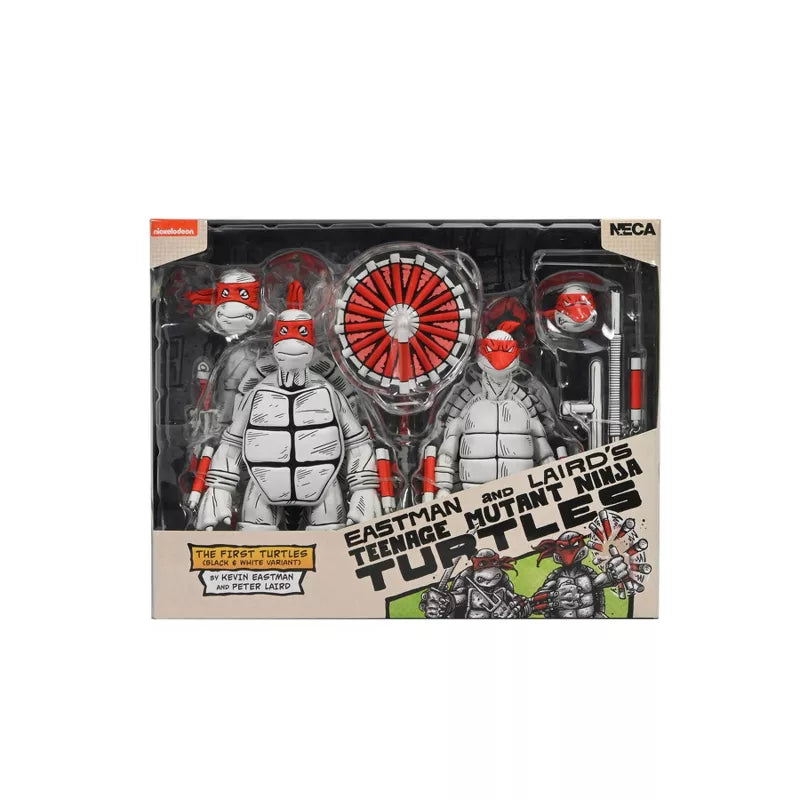 NECA Teenage Mutant Ninja Turtles Black and White First Turtles 7" Action Figures - 2pk-3
