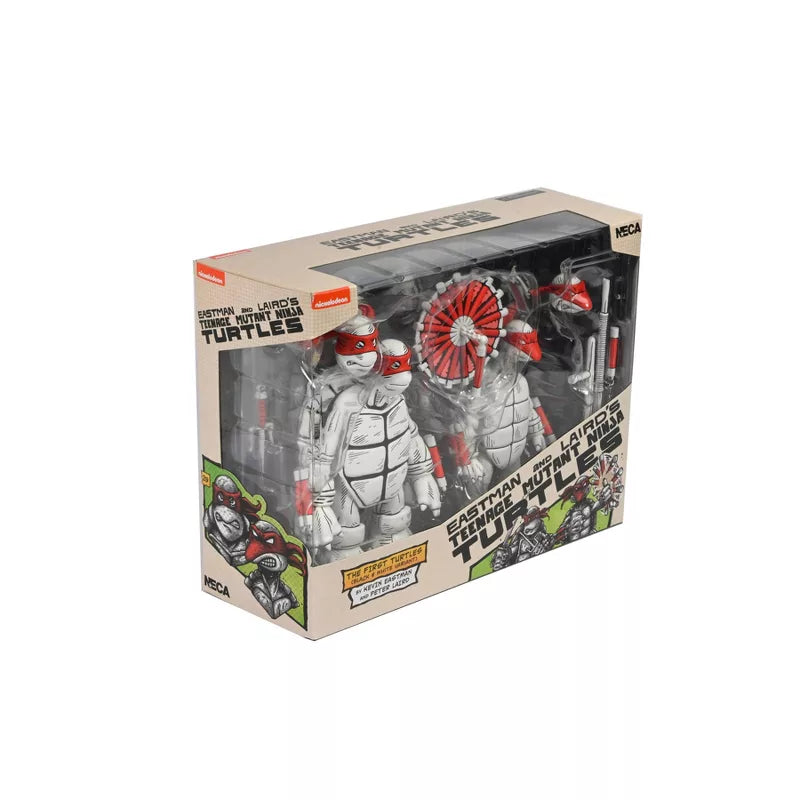 NECA Teenage Mutant Ninja Turtles Black and White First Turtles 7" Action Figures - 2pk-4