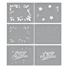 Plantillas de follaje para Feliz Navidad en capas de la Colección de plantillas navideñas en capas-3