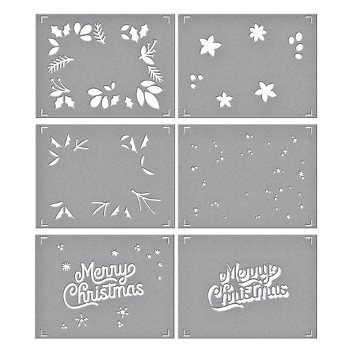 Plantillas de follaje para Feliz Navidad en capas de la Colección de plantillas navideñas en capas-3