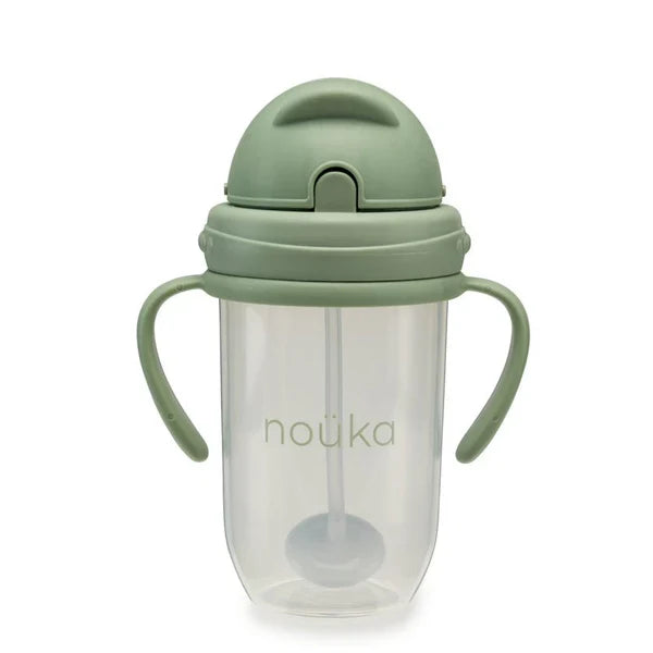 Non-Spill Weighted Straw Cup 9 oz | noüka | Moss-3
