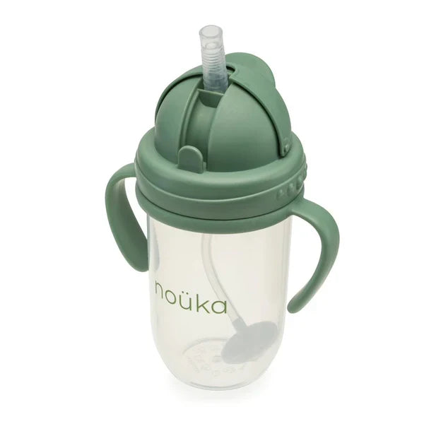 Non-Spill Weighted Straw Cup 9 oz | noüka | Fern-1